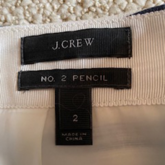 J Crew Stripped Pencil Skirt - Picture 2 of 3